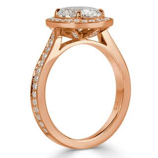 2.30 ct Oval Cut Diamond 14k Rose Gold Engagement Ring Evani Naomi Jewelry