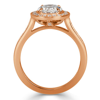 2.30 ct Oval Cut Diamond 14k Rose Gold Engagement Ring Evani Naomi Jewelry