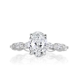 2.30 ct Oval Cut Diamond 14k White Gold Engagement Ring Evani Naomi Jewelry