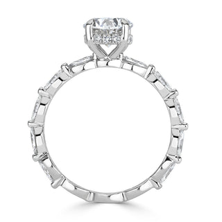 2.30 ct Oval Cut Diamond 14k White Gold Engagement Ring Evani Naomi Jewelry