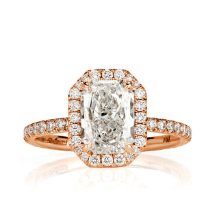 2.40 ct Halo Radiant Cut Diamond Engagement Ring Evani Naomi Jewelry