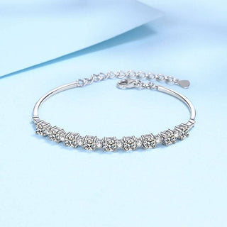 2.7 ct Round Moissanite Diamonds Chain Bracelet Evani Naomi Jewelry