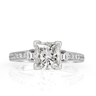 2.70 ct Princess Cut Diamond Engagement Ring Evani Naomi Jewelry