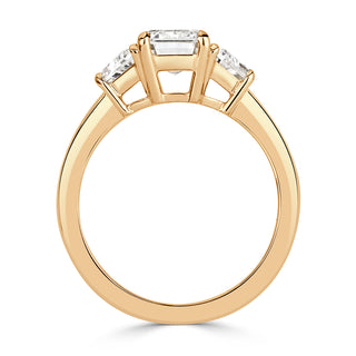 2.75 ct Emerald Cut Three Diamond Engagement Ring Evani Naomi Jewelry