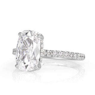 2.90 ct Old Mine Cut Diamond 14k White Gold Engagement Ring Evani Naomi Jewelry