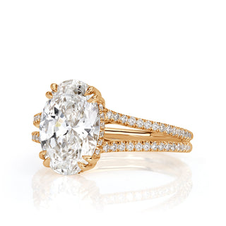 2.90 ct Oval Cut Diamond Split Shank Engagement Ring Evani Naomi Jewelry