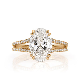 2.90 ct Oval Cut Diamond Split Shank Engagement Ring Evani Naomi Jewelry