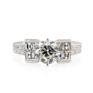 2.90 ct Round Brilliant Cut Diamond Engagement Ring Evani Naomi Jewelry