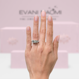 2.90 ct Round Brilliant Cut Diamond Engagement Ring Evani Naomi Jewelry