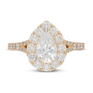 2 ct Pear Cut Diamond 14k Yellow Gold Engagement Ring-Evani Naomi Jewelry