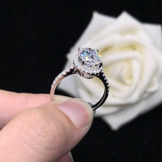 2ct Oval Moissanite Simulated Diamond Wedding Ring Evani Naomi Jewelry