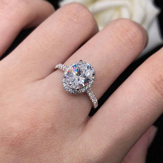 2ct Oval Moissanite Simulated Diamond Wedding Ring Evani Naomi Jewelry