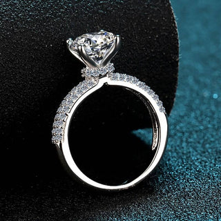 2ct Princess Cut Round Moissanite Ring Evani Naomi Jewelry