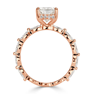 3.0 ct Radiant Cut Diamond Engagement Ring Evani Naomi Jewelry