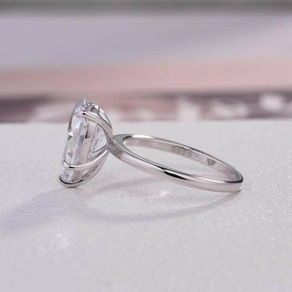 Pear Cut 3.5 ct Created Diamond White Gold Engagement Ring