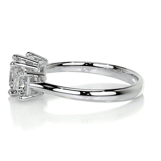 3.5 ct Princess Cut Three Stone Diamond Engagement Ring Evani Naomi Jewelry