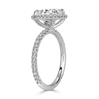 3.60 ct Cushion Cut Diamond Halo Engagement Ring Evani Naomi Jewelry