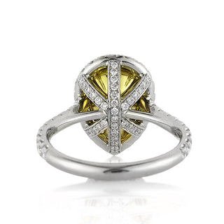 3.60 ct Fancy Yellow Pear Cut Diamond Engagement Ring Evani Naomi Jewelry