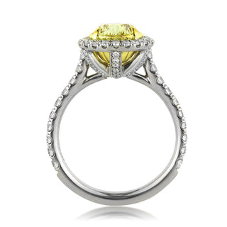 3.60 ct Fancy Yellow Pear Cut Diamond Engagement Ring Evani Naomi Jewelry