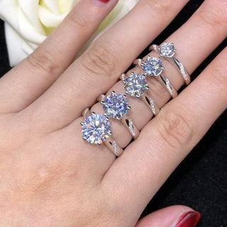 3ct Moissanite Diamond Solitaire Engagement Ring Evani Naomi Jewelry