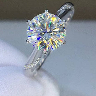 3ct Moissanite Diamond Solitaire Engagement Ring Evani Naomi Jewelry