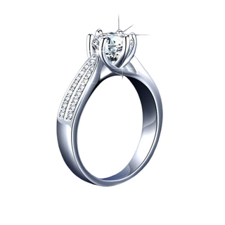 3ct Round Diamond Wedding Ring - Evani Naomi Jewelry