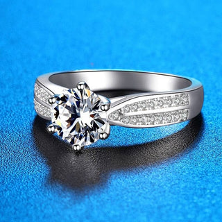 3ct Moissanite Diamond Solitaire Wedding Ring Evani Naomi Jewelry