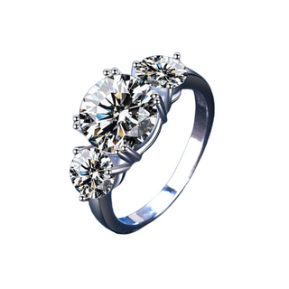 3ct Three Stone Diamond Wedding Ring - Evani Naomi Jewelry