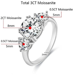3ct Moissanite Diamond Wedding Ring Evani Naomi Jewelry