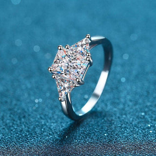 3ct Radiant Cut Moissanite Diamond Engagement Ring Evani Naomi Jewelry