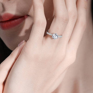 3ct Round Brilliant Moissanite Diamond Solitaire Engagement Ring Evani Naomi Jewelry