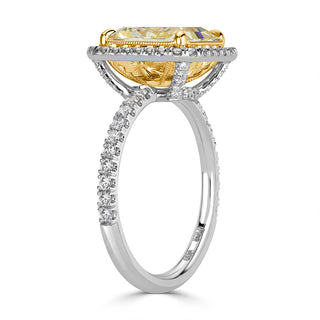 Radiant Cut Lab Grown Diamond Engagement Ring in 18K White Gold (3.55 ct tw)