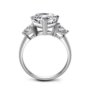 4.90 ct Heart Cut Three Stone Diamond Engagement Ring Evani Naomi Jewelry