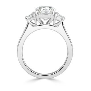 5.0 ct Emerald Cut 3 Diamonds Engagement Ring Evani Naomi Jewelry