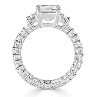 6.50 ct Emerald Cut Diamond Engagement Ring Evani Naomi Jewelry