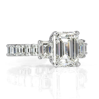 6.50 ct Emerald Cut Diamond Engagement Ring Evani Naomi Jewelry