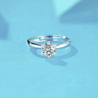 6 Prong 1.00 ct Diamond Solitaire Engagement Ring Evani Naomi Jewelry