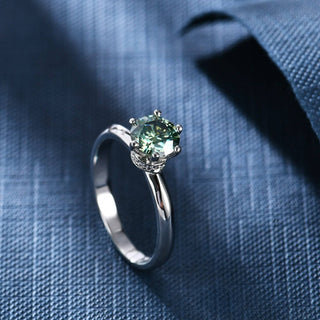 6 Prong Round 1.00 ct Diamond Engagement Ring Evani Naomi Jewelry