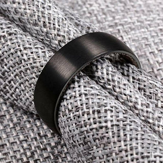 8mm Tungsten Wedding Band with Shell & Antler Inner Shank Evani Naomi Jewelry