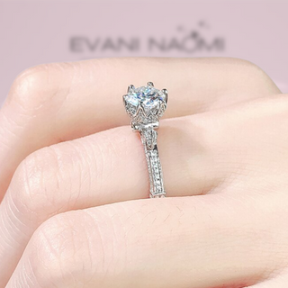 Antique Style 1.00 ct Diamond Engagement Ring Evani Naomi Jewelry