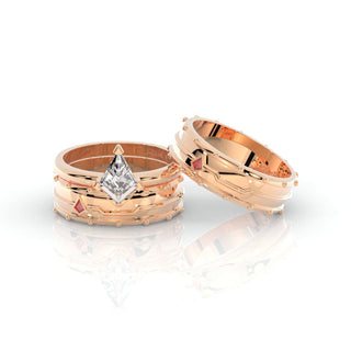 Assasin's Promise Ring Set (Women)- Video Game Inspired Rings in14k Yellow Gold Evani Naomi Jewelry