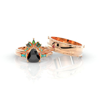 Assasin's Romance Engagement Ring- Video Game Inspired Rings in 14k Yellow Gold Evani Naomi Jewelry