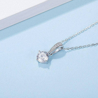 Brilliant 1.0 ct Diamond Solitaire Simple Necklace Evani Naomi Jewelry