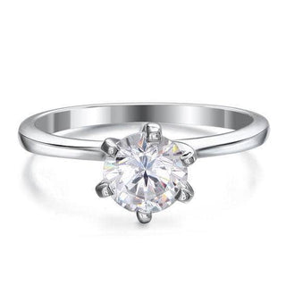 Brilliant 1.00 ct Diamond Engagement Ring Evani Naomi Jewelry