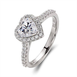 Brilliant 1.00 ct Heart-cut Halo Diamond Engagement Ring Evani Naomi Jewelry
