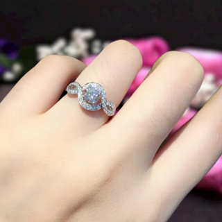 Brilliant Round-cut 1.0 ct Diamond Infinity Engagement Ring Evani Naomi Jewelry