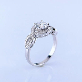 Brilliant Round-cut 1.0 ct Diamond Infinity Engagement Ring Evani Naomi Jewelry