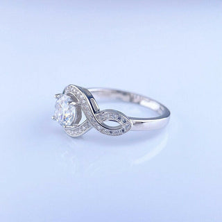 Brilliant Round-cut 1.0 ct Diamond Infinity Engagement Ring Evani Naomi Jewelry