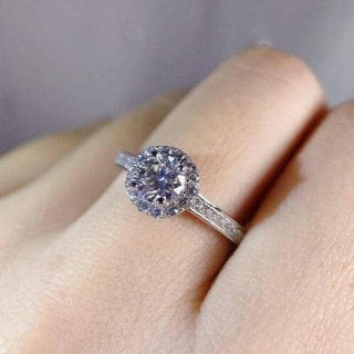 Classic 0.5 ct Diamond Halo Engagement Ring Evani Naomi Jewelry