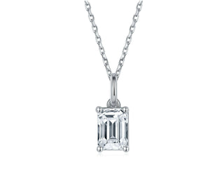 Classic 1.0 ct Emerald-cut Moissanite Diamond Jewelry Set Evani Naomi Jewelry